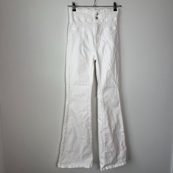 We The Free Jayde Flare High Rise Jeans White Size 27 - Picture 6 of 11